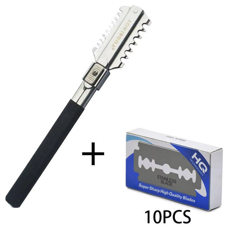 Men'S Grooming Razor - Double-Edge Shaving Haircut Razor Knife Blades