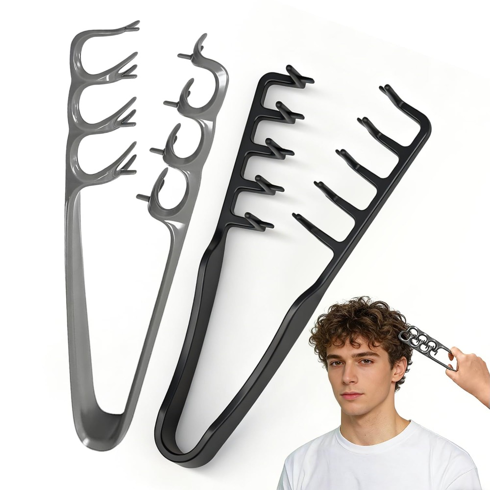 Comb Fine Tooth - 2PCS Texture Comb, 2-in-1 New Texture