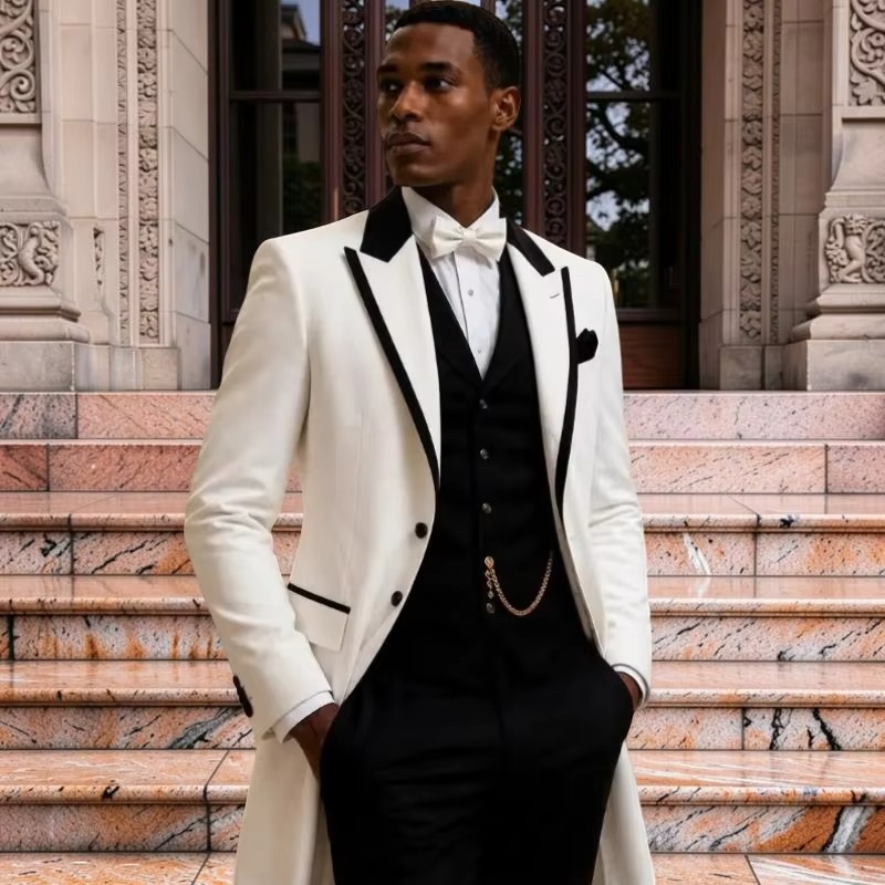 Men'S Grooming Jacket - Wedding Suits for Men 3 Pcs
