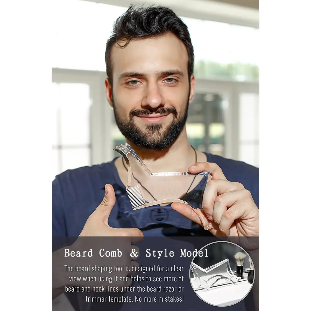 Beard Shaping Tool Template AB - Men'S Grooming Accessories Kit ulasan dan harga