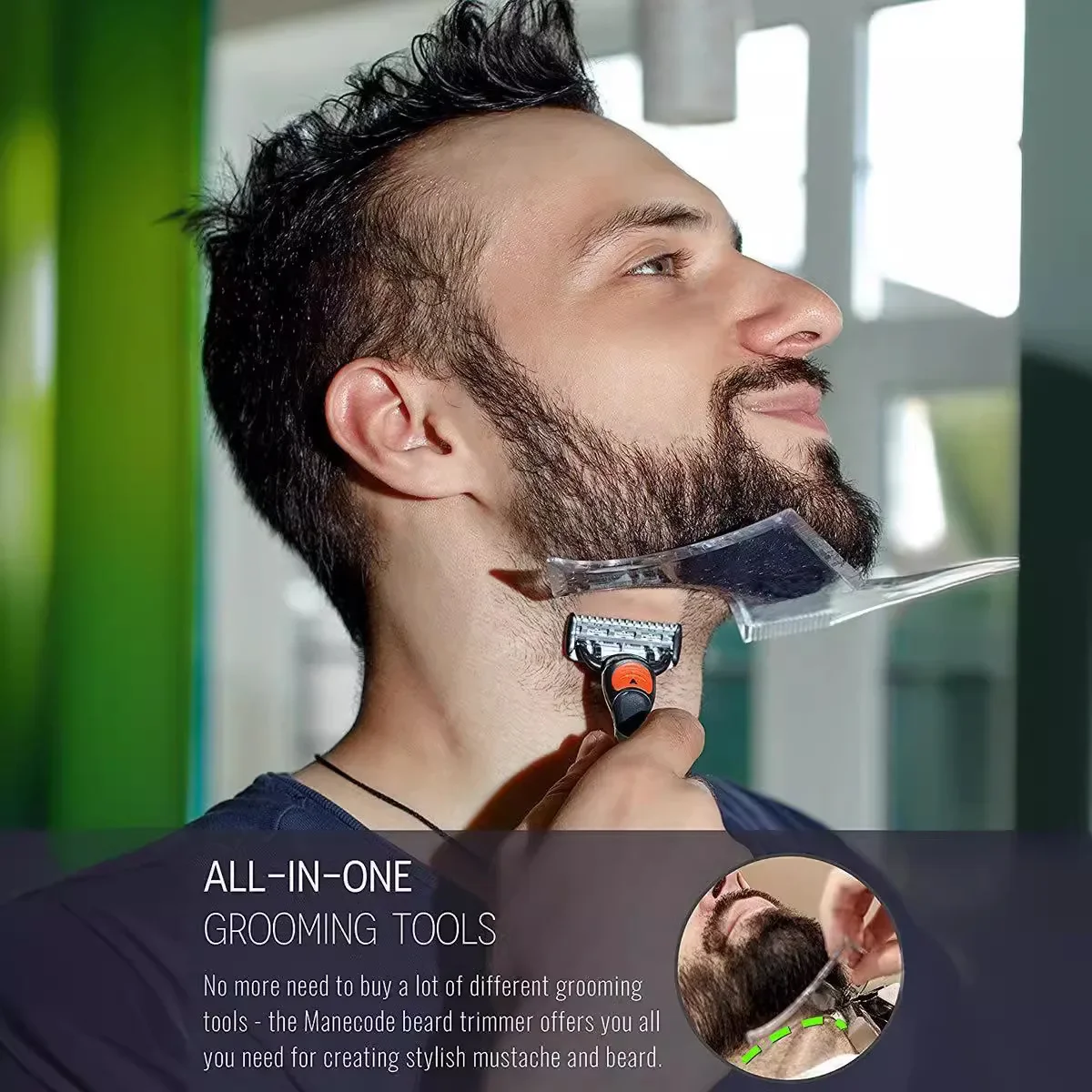 Beard Shaping Tool Template AB - Men'S Grooming Accessories Kit ulasan dan harga