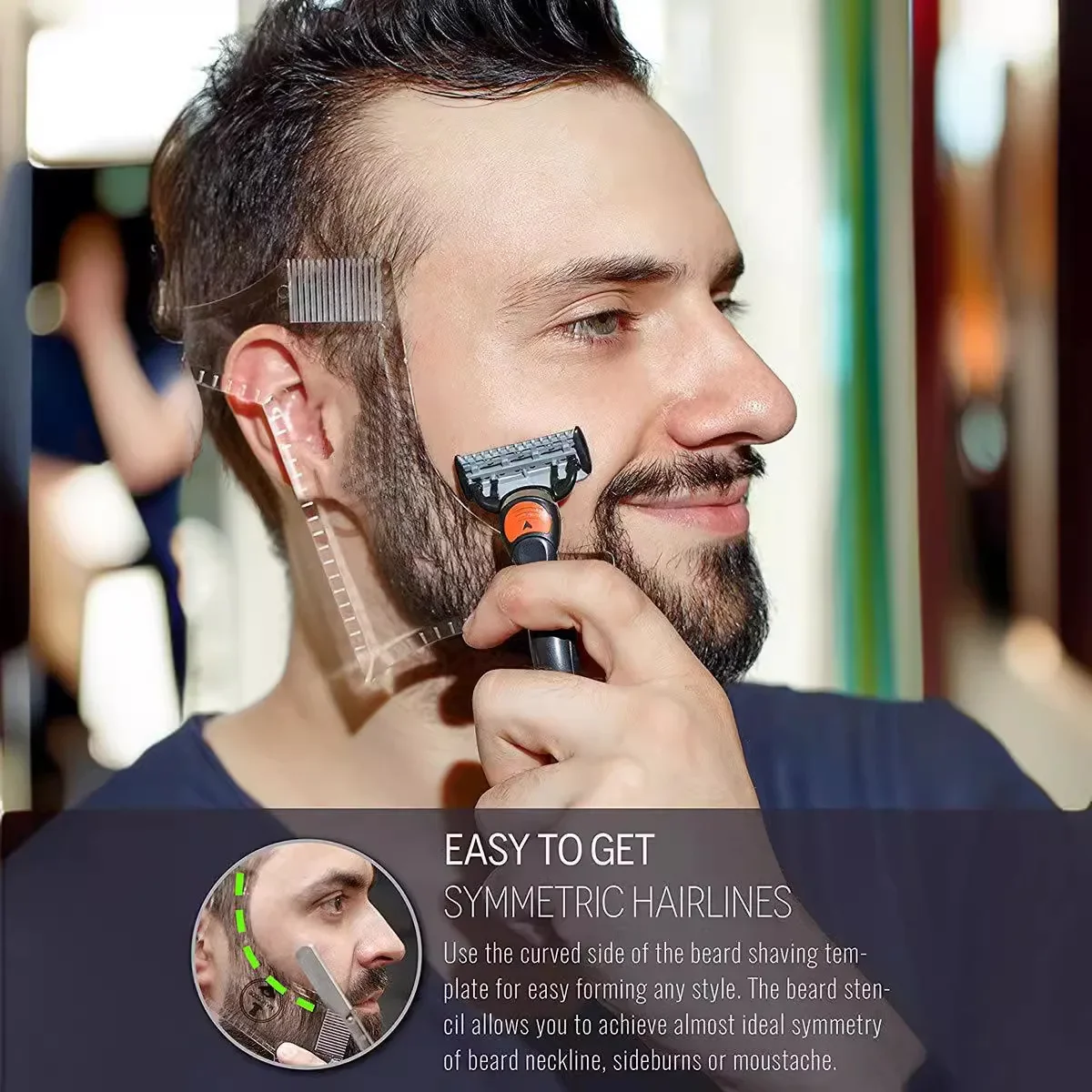 Beard Shaping Tool Template AB - Men'S Grooming Accessories Kit ulasan dan harga