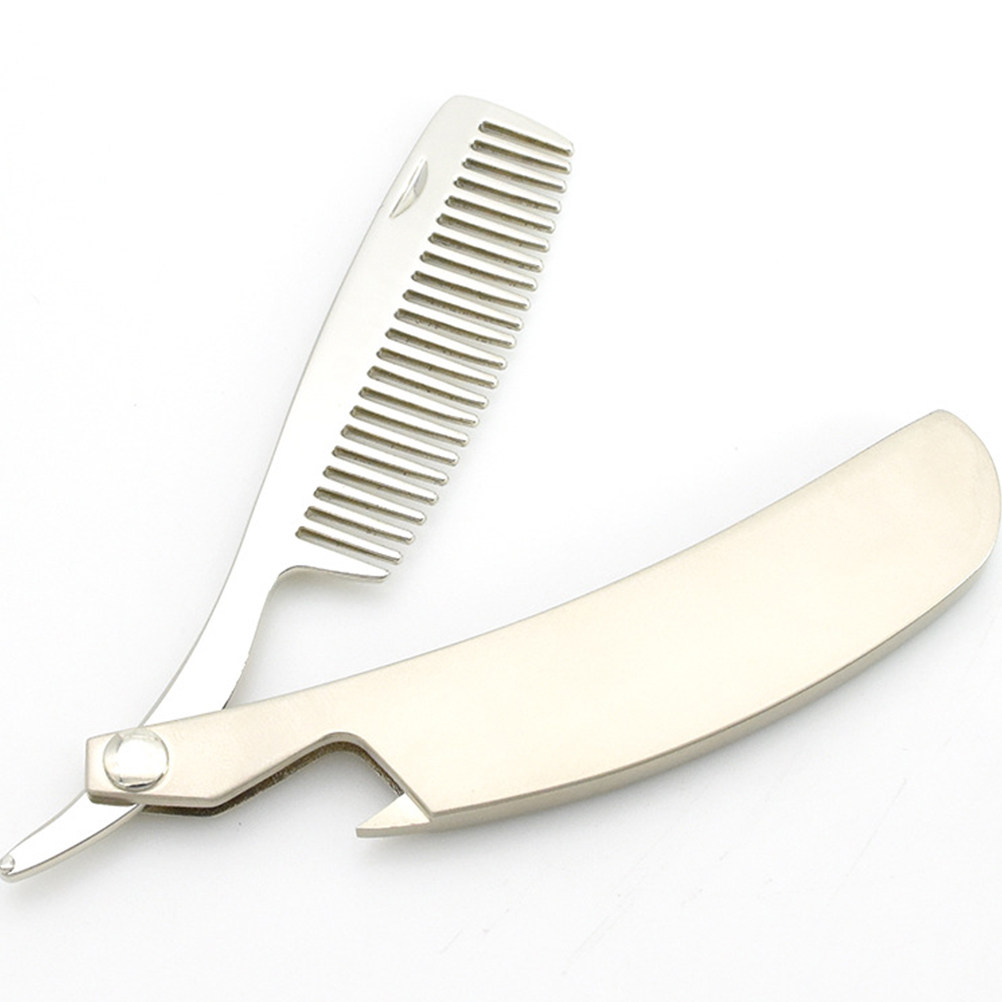 Zinc Alloy Beard Comb Foldable - Men'S Grooming Tool ulasan dan harga