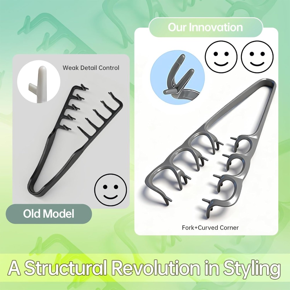 2PCS Texture Comb, 2-in-1 New  - Comb Fine Tooth ulasan dan harga