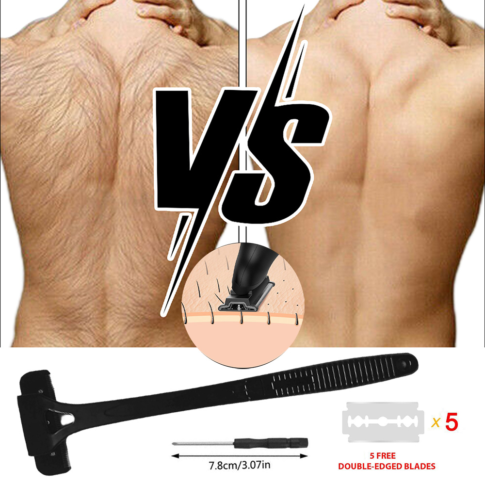 Black Men's Foldable Back Shav - Men'S Grooming Razor ulasan dan harga