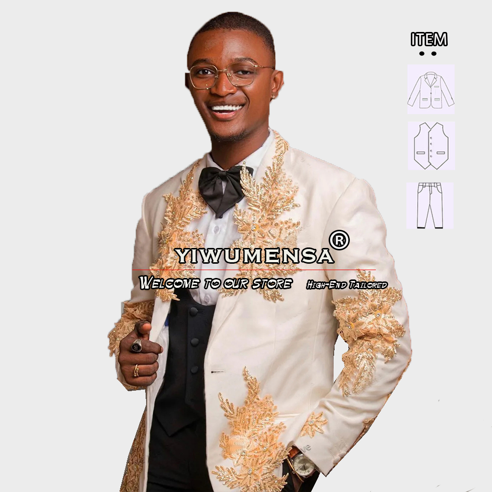 Customized 3 Pieces Suits Men  - Men'S Grooming Jacket ulasan dan harga