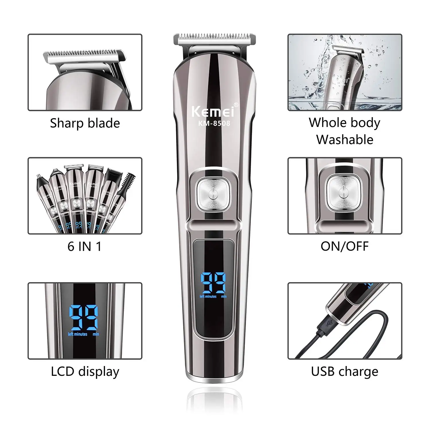 Kemei Professional Multifuncti - Men'S Grooming Razor ulasan dan harga