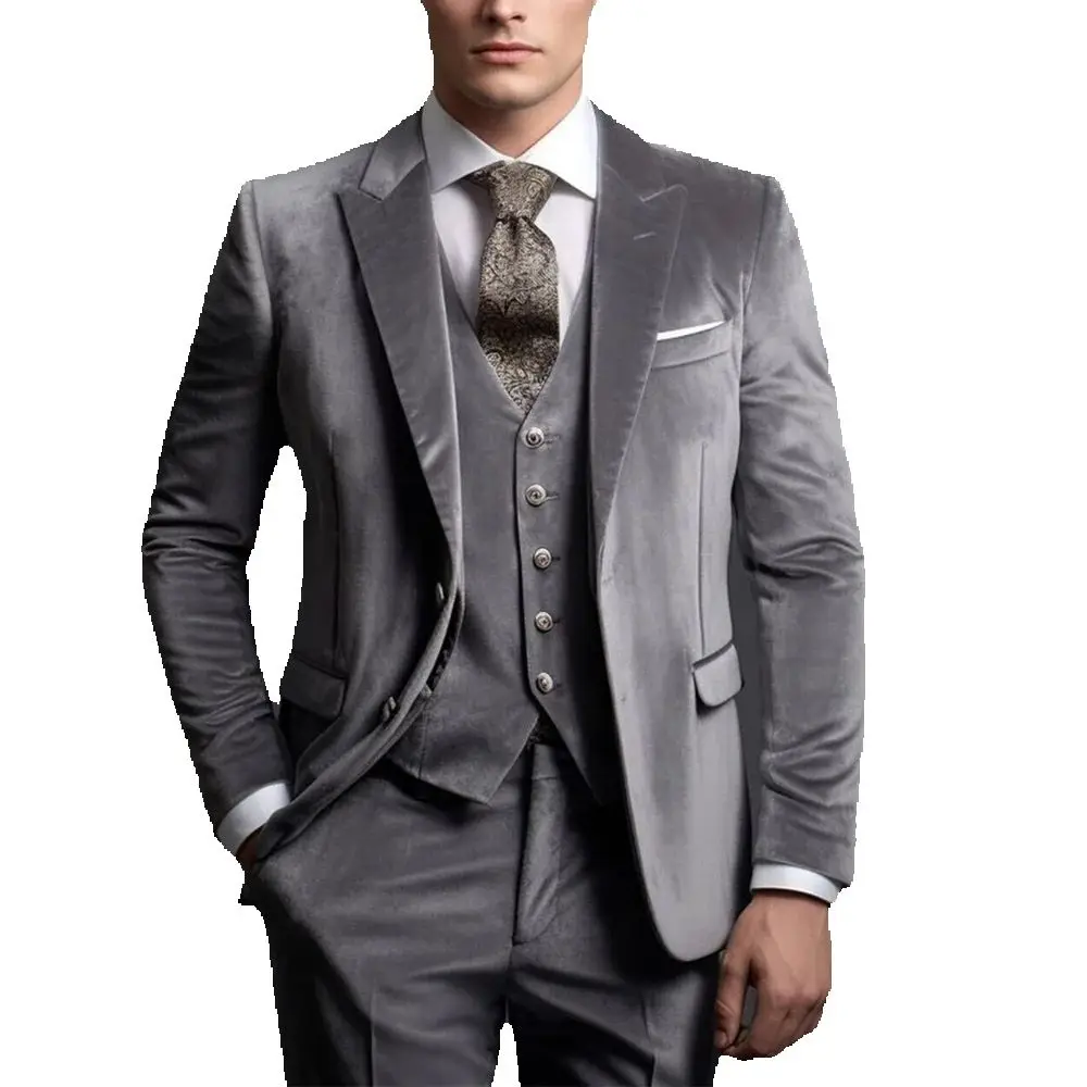 Velvet Suits for Men Single Br - Men'S Grooming Jacket ulasan dan harga