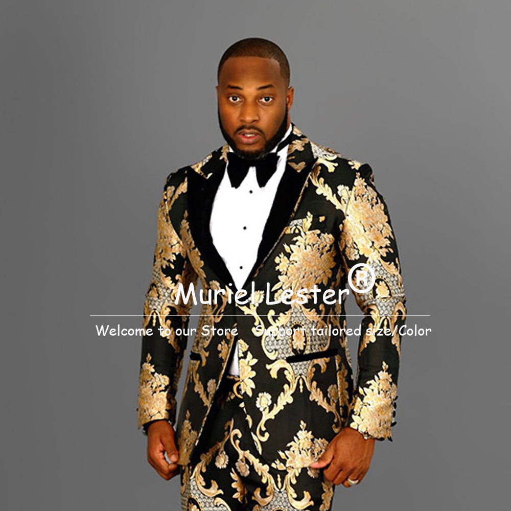 Vintage Floral Print Suits Men - Men'S Grooming Jacket ulasan dan harga